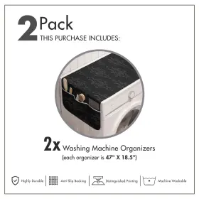 WMORG-2 AMBESONNE Washing Organizer Pack Antique Damask Patte #2