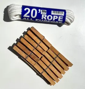 079522159541 BIG LOTS Natural Wooden Laundry Clothes Pegs