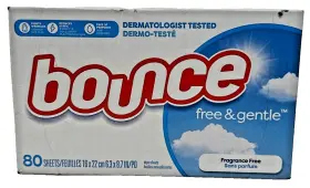 037000800705 BOUNCE Dryer Sheets Gentle Fabric Softener Box