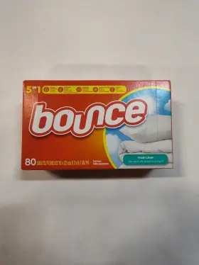 796785 BOUNCE Dryer Sheets Linen Scent Fabric Softener Box