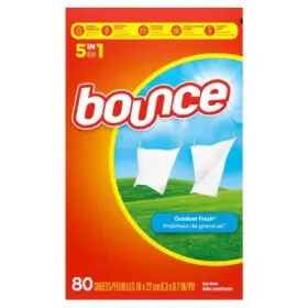 80068 BOUNCE Pack Fabric Softener Dryer Sheets Scent