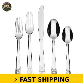 816816021487 KITCHENTREND Silverware Set Steel Service 816816021487 KITCHENTREND Silverware Set Steel Service