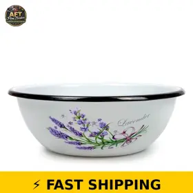 689860892927 NOVOMOSKOVSJKA POSUDA Lavender Enamelware Bowl 689860892927 NOVOMOSKOVSJKA POSUDA Lavender Enamelware Bowl