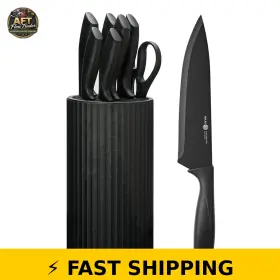 768152410206 NULAS Steel Kitchen Knife Set Block 768152410206 NULAS Steel Kitchen Knife Set Block