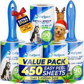 B07GV57JYJ PETLOVERS Lint Roller Set Sheets Pet Hair Removal