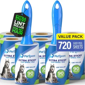 B0D4Y776QD PETLOVERS Lint Roller Set Sheets Pet Hair Removal