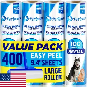 B0FF3YSPGT PETLOVERS Floor Lint Roller Refills Pack Sheets