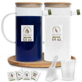 1002B PORTALIVO Glass Laundry Detergent Dispenser Set Soap