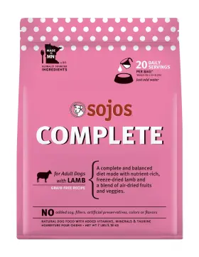 B076GB5J11 SOJOS Lamb Recipe Dehydrated Dog Food
