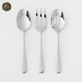 719978853524 THRESHOLD Harrington Serve Set Steel Finish