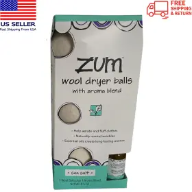663204353060 ZUM Wild Wool Dryer Balls Aroma Blend Sea Salt