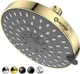 HOPOPRO 5-Mode High Pressure Shower Head - The Washington Post, 6 Inch, Gold 