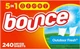 Bounce Dryer Sheets Laundry Fabric Softener, Outdoor Fresh Scent, 240 Count