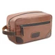 Wohlbege Men's Travel Toiletry Bag - Large Waterproof Organizer, 2 Brown 
