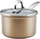 Anolon Ascend Hard Anodized Nonstick Sauce Pan/Saucepan and Lid - Good