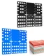 QWORK PP Composite Folding Board, 2 Pack Folding Clothes Board - Black + Blue...