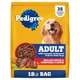 Pedigree Adult Dry Dog Food, Grilled Steak & Veggie, 18 lb Bag
