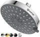 HOPOPRO 5-Mode High Pressure Shower Head - The Washington 6 Inch, Chrome 
