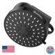 HOPOPRO 5-Mode High Pressure Fixed Shower Head w/ Filter 6" Black for Hard Water