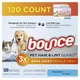 Bouce Bounce Pet Hair and Lint Guard Mega Dryer Sheets 120 Count (Pack of 1)