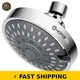 HOPOPRO High Pressure Shower Head 5 Modes 4 Inch Chrome