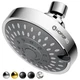 HOPOPRO 5-Mode High Pressure Shower Head - The Washington 4 Inch, Chrome 
