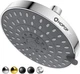 HOPOPRO 5-Mode High Pressure Shower Head - The Washington 6 Inch, Chrome 