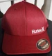Hurley Men's Corp Textures Red / White Logo Flex Fit Cap size Small / Medium