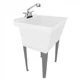 Tehila 22.875x23.5 Freestanding Thermoplastic Utility Sink White