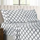 LUX D&eacute;cor Quatrefoil King Sheet Set - 4 Piece Ultra-Soft Microfiber Bed Sheet...